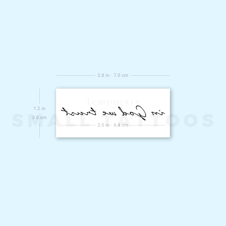 In God We Trust Temporary Tattoo (Set of 3)