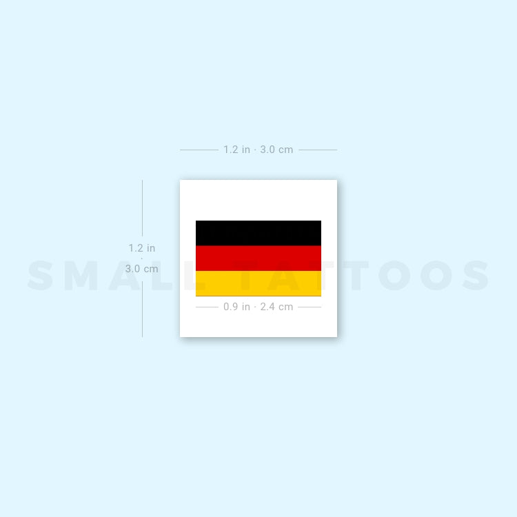 Tatuaje temporal de la bandera de Alemania (juego de 3)