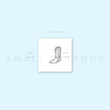 Small Cowboy Boot Temporary Tattoo - Set of 3