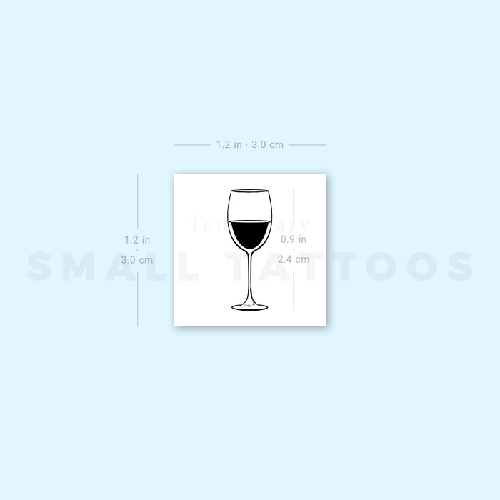 classy small wine glass tattoo Wine Glass Temporary Tattoo (Set of 3)