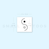 Minimalist Yin Yang Temporary Tattoo (Set of 3)