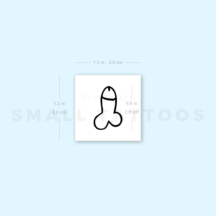Tatuaje temporal de pene - Juego de 3