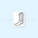 Cowboy Boot Temporary Tattoo - Set of 3