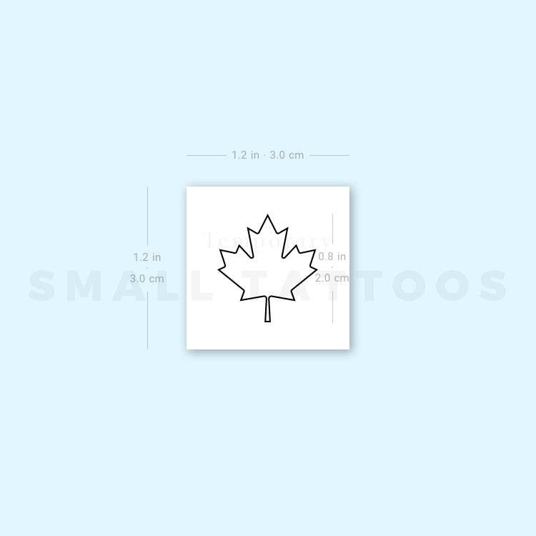Canada Maple Leaf Temporary Tattoo - Set of 3