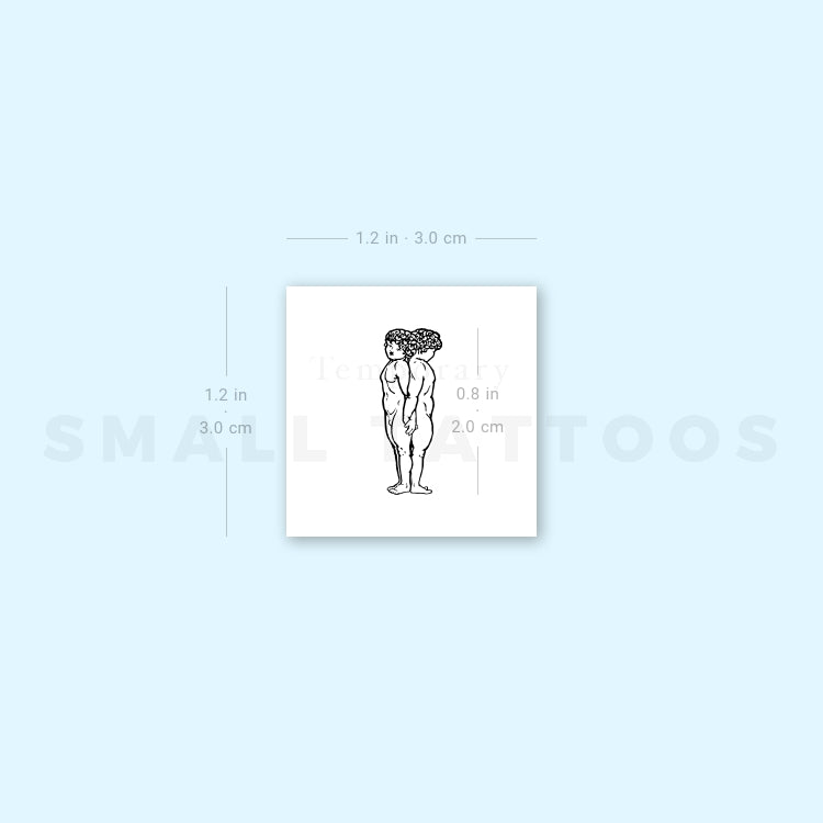Twins Temporary Tattoo - Set of 3
