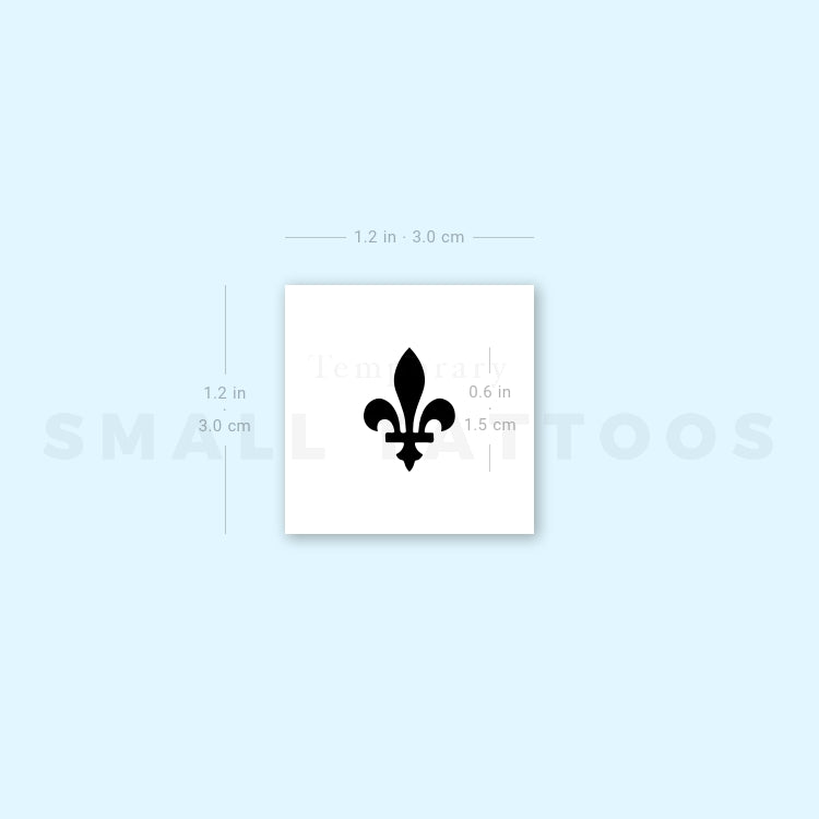 Louisiana Fleur De Lis Temporary Tattoo - Set of 3