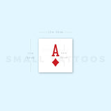 Ace Of Diamonds Temporary Tattoo - Set of 3