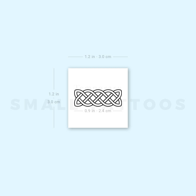 Linear Celtic Knot Temporary Tattoo - Set of 3