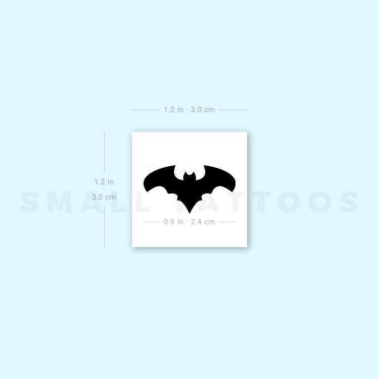 Bat Temporary Tattoo - Set of 3