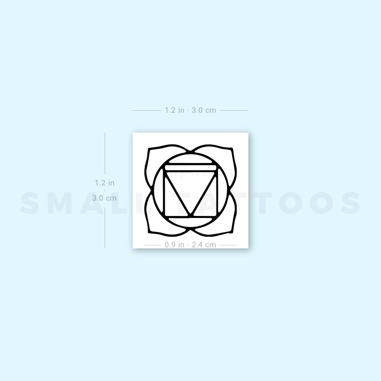 Muladhara Chakra Temporary Tattoo - Set of 3