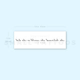 She Believed She Could So She Did Temporary Tattoo - Set of 3