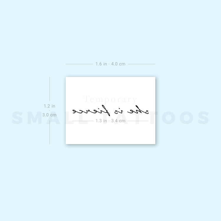 She Is Fierce Temporary Tattoo - Set of 3