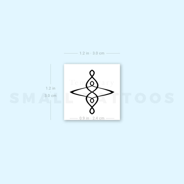 Symmetric Family Symbol Temporary Tattoo - Set of 3