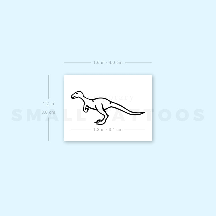 Velociraptor Temporary Tattoo (Set of 3)