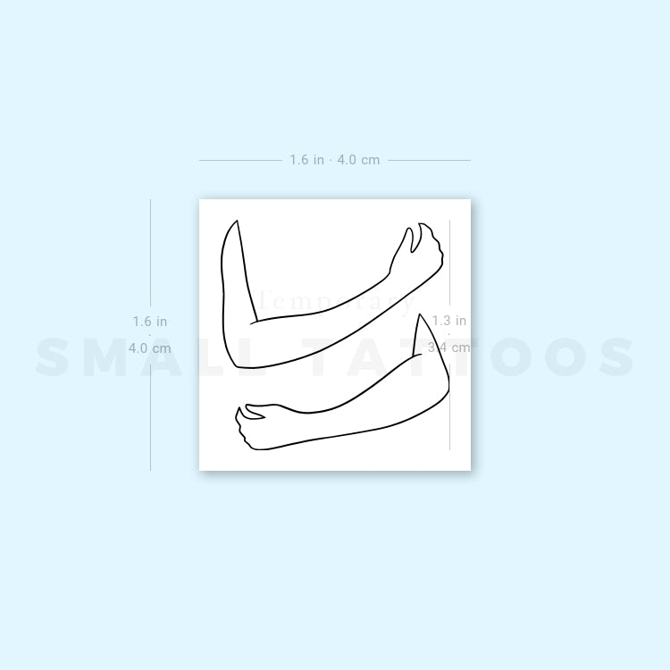 Empty Hug Temporary Tattoo (Set of 3) – Small Tattoos