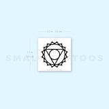 Vishuddha Chakra Temporary Tattoo - Set of 3