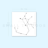 Minimalist Sagittarius Constellation Temporary Tattoo by Puntuak - Set of 3