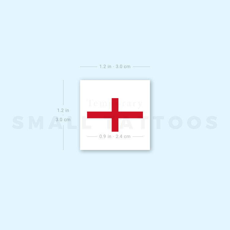 Tatuaje temporal de la bandera de Inglaterra - Juego de 3