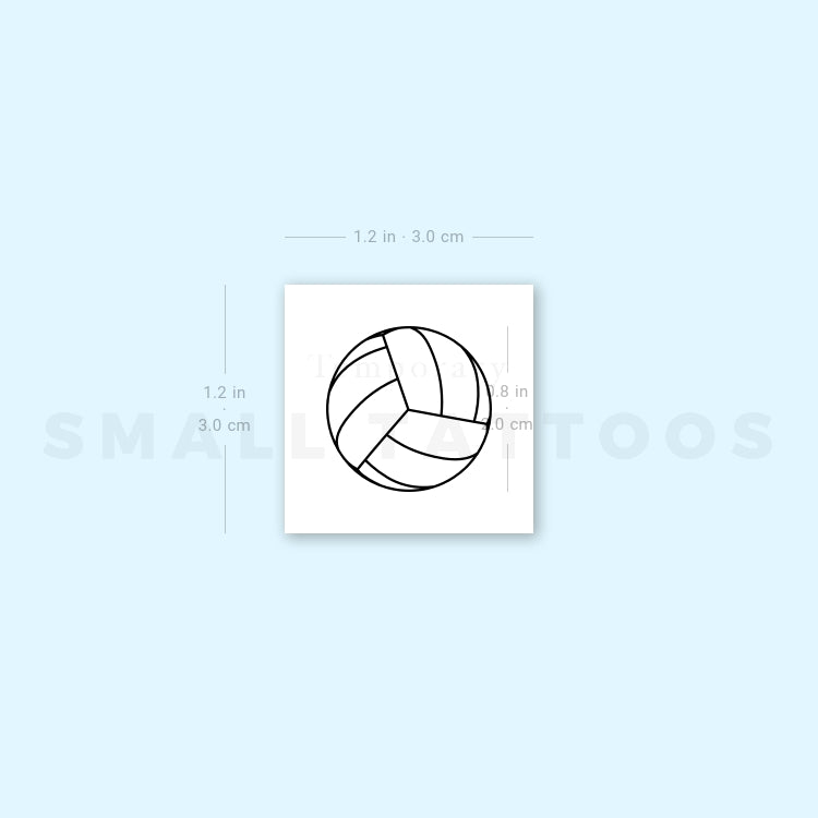 Volleyball Temporary Tattoo - Set of 3