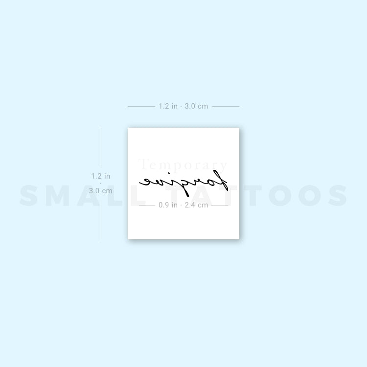 Small Forgive Temporary Tattoo - Set of 3