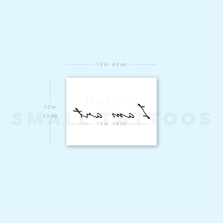 I Am Art Temporary Tattoo - Set of 3
