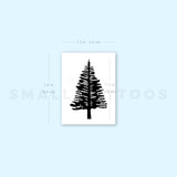 Leafless Pine Tree Temporary Tattoo - Set of 3