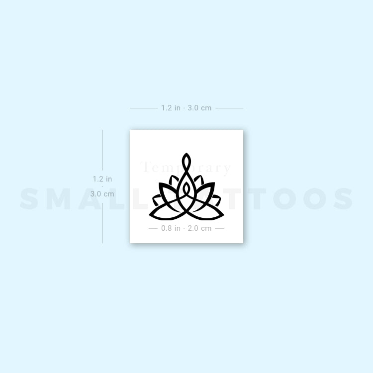 Small Motherhood Lotus Temporary Tattoo - Set of 3