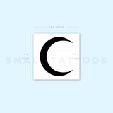 Black Crescent Temporary Tattoo - Set of 3