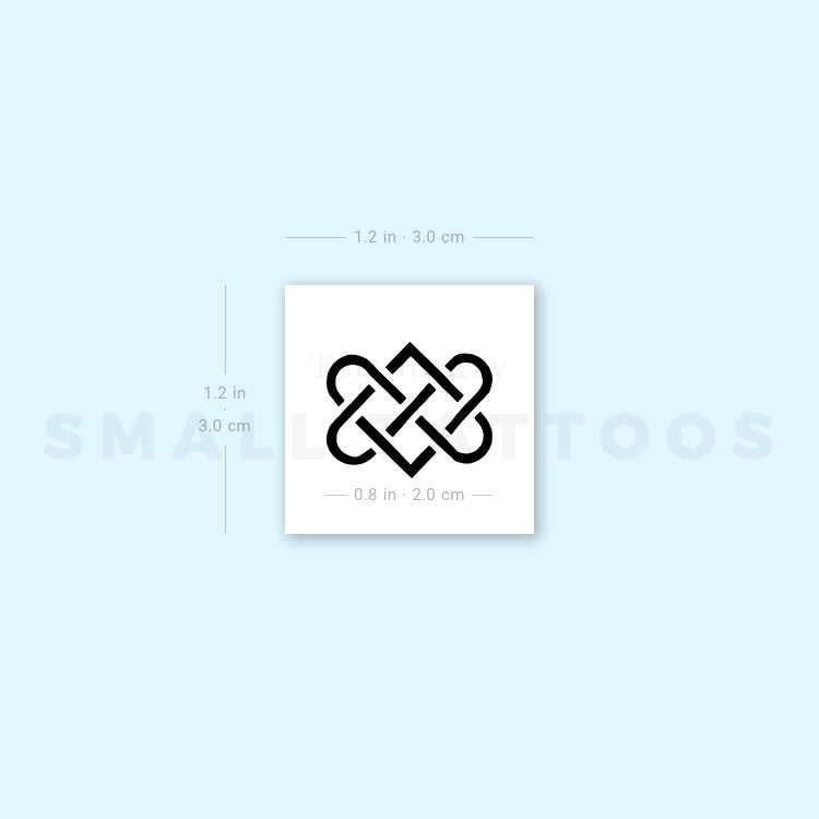 Celtic Love Knot Temporary Tattoo - Set of 3