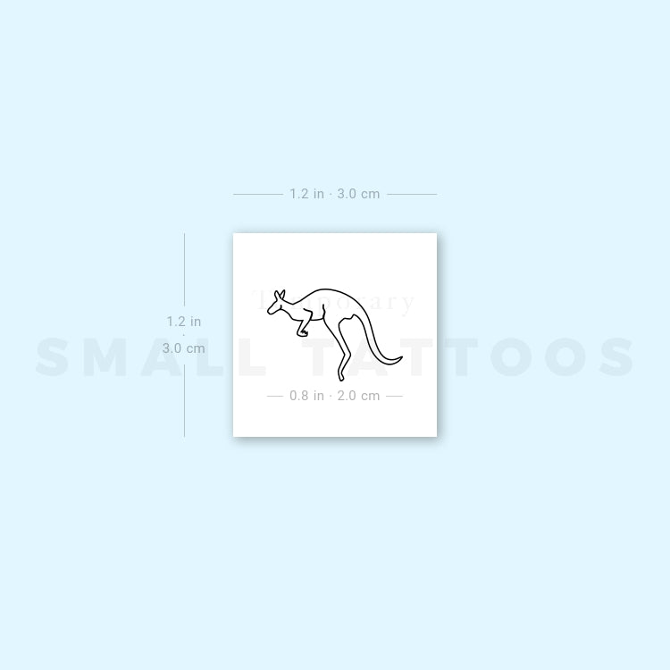 Kangaroo Temporary Tattoo - Set of 3