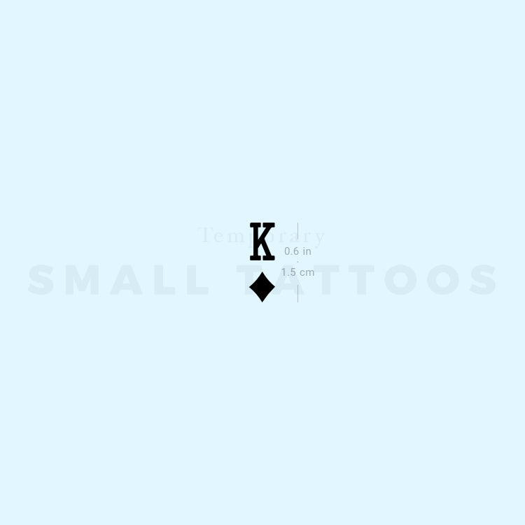 King Of Diamonds Temporary Tattoo - Set of 3