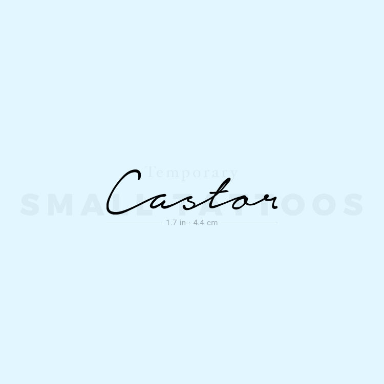 Castor Temporary Tattoo (Set of 3)