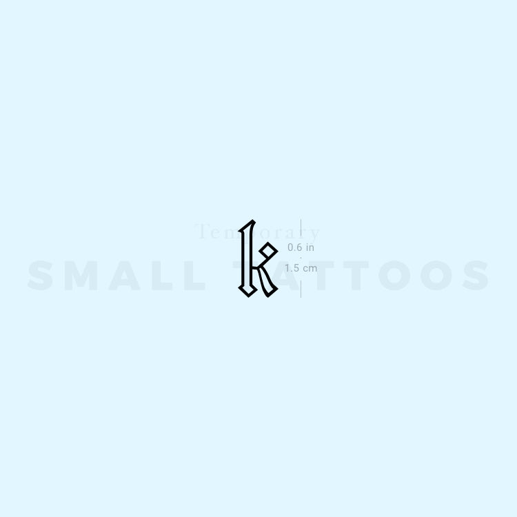 K Temporary Tattoo - Set of 3