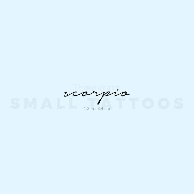 Scorpio Temporary Tattoo - Set of 3