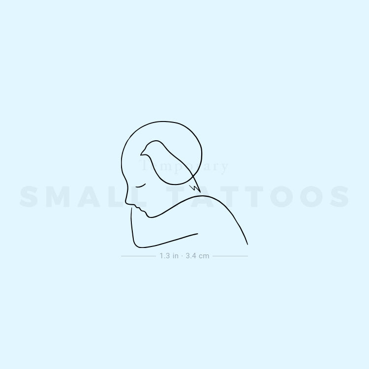 Featherhead Temporary Tattoo (Set of 3)