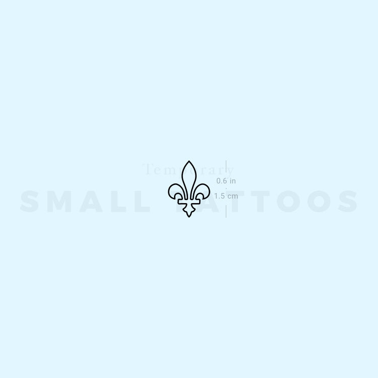 Fine Line Louisiana Fleur-de-lis Temporary Tattoo - Set of 3 – Small ...