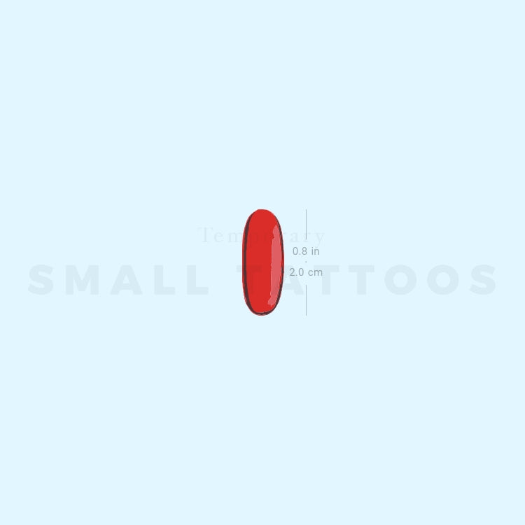 Red Pill Temporary Tattoo - Set of 3