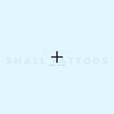 Plus Sign Temporary Tattoo - Set of 3