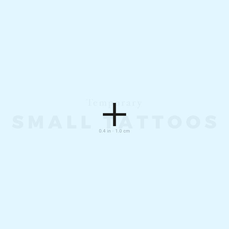 Plus Sign Temporary Tattoo - Set of 3