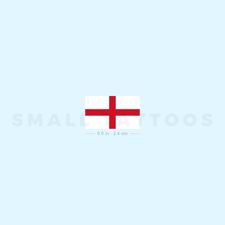 England Flag Temporary Tattoo - Set of 3