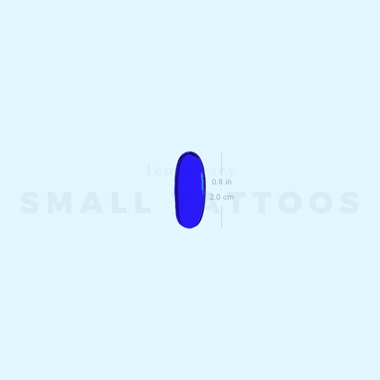 Blue Pill Temporary Tattoo - Set of 3