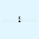King Of Spades Temporary Tattoo - Set of 3