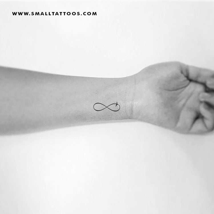 Tatuaje temporal del símbolo del infinito del viajero (juego de 3)
