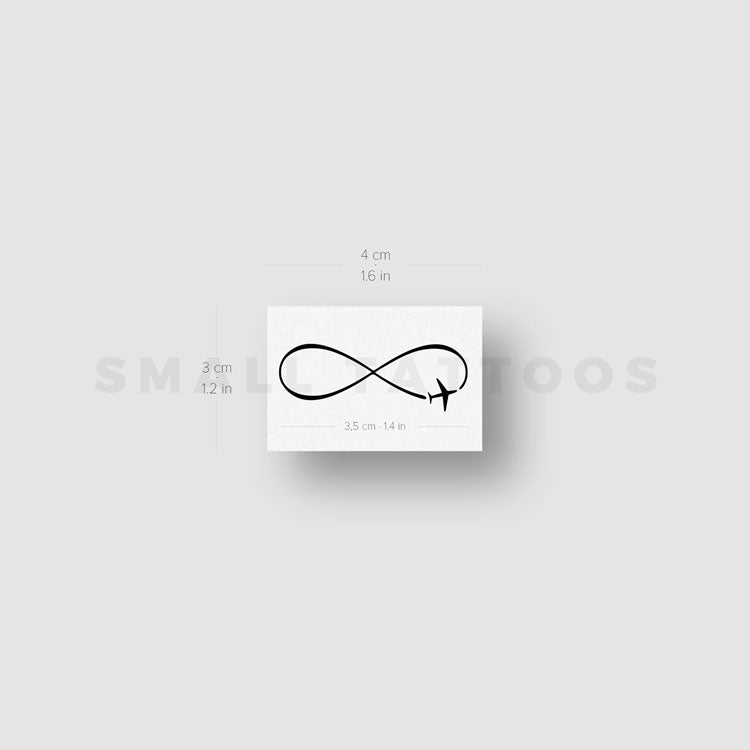 Tatuaje temporal del símbolo del infinito del viajero (juego de 3)