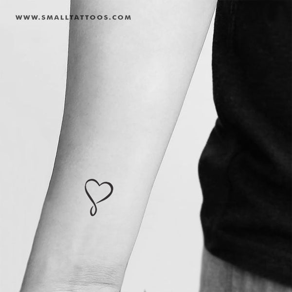 heart infinity tattoo on wrist