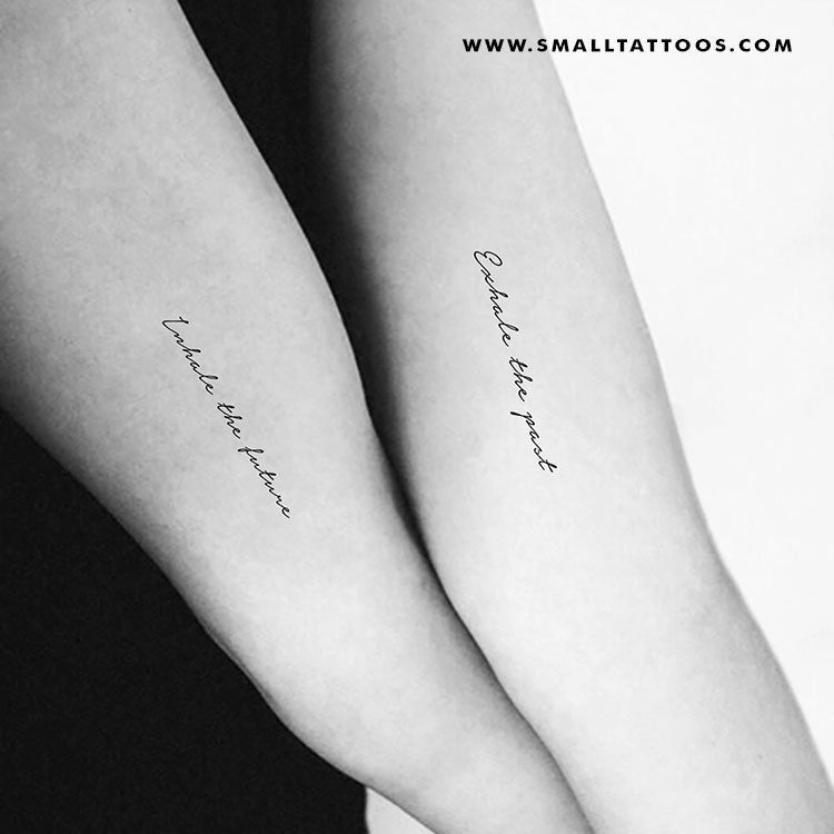Inhale The Future Exhale The Past Temporary Tattoo (Set of 3+3)