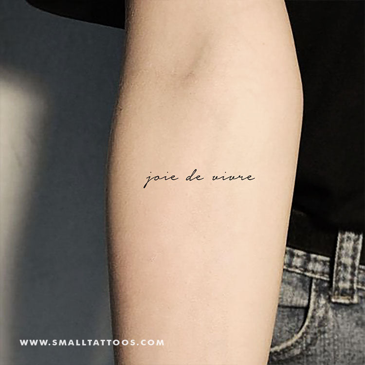 Joie De Vivre Temporary Tattoo (Set of 3) – Small Tattoos