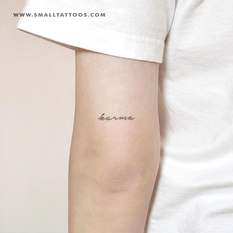 'Karma' Temporary Tattoo (Set of 3) – Small Tattoos
