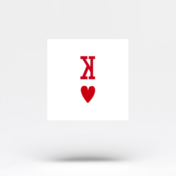 King of Hearts Temporary Tattoo (Set of 3)