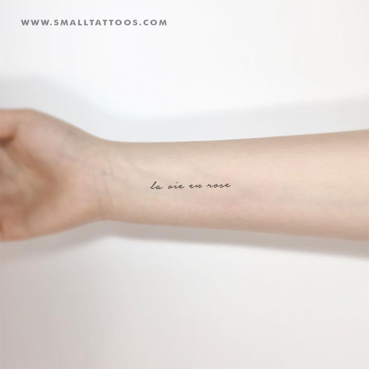 La Vie En Rose Temporary Tattoo (Set of 3)